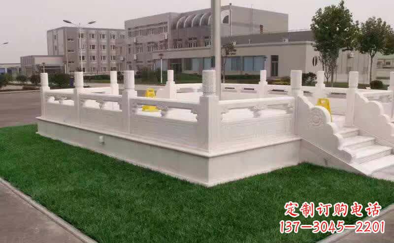 山西汉白玉升旗台雕塑1