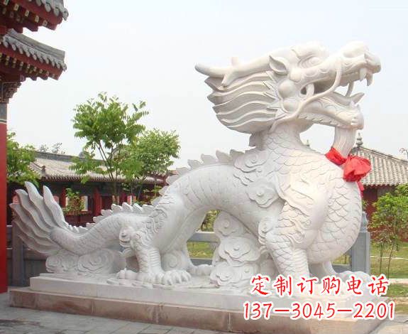 山西汉白玉生肖龙雕,精致传承岁月之美