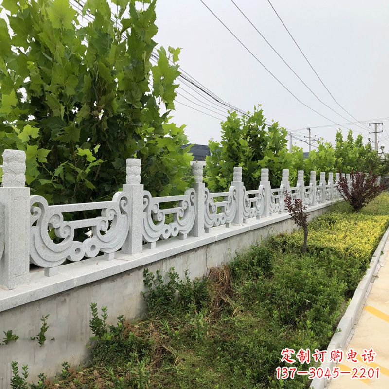 山西汉白玉石栏杆雕塑,精雕细琢,精美无比