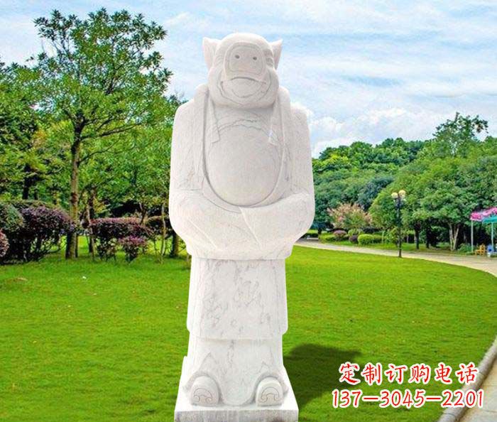 山西汉白玉兽首人身十二生肖公园石雕