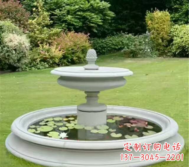 山西紫罗兰汉白玉喷泉雕塑