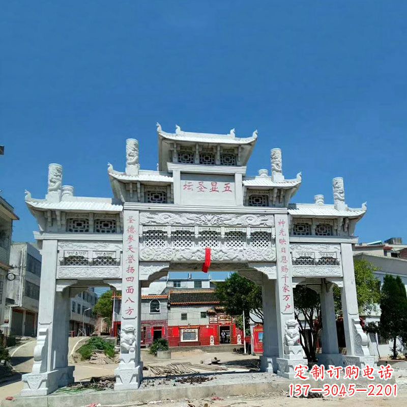山西全新定制石牌坊雕塑,为您的寺院注入历史文脉
