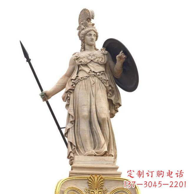 山西艺术定制——汉白玉希腊女神雅典娜雕塑