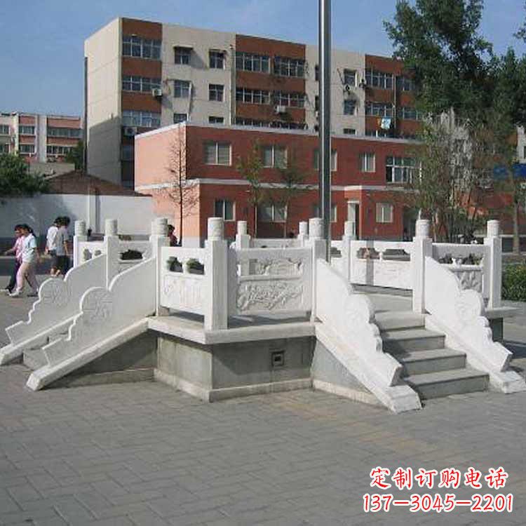 山西汉白玉学校升旗台雕塑