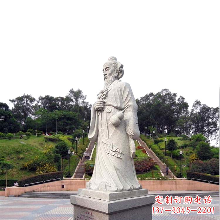 山西张仲景石雕雕塑,精工细作,传承古代文化