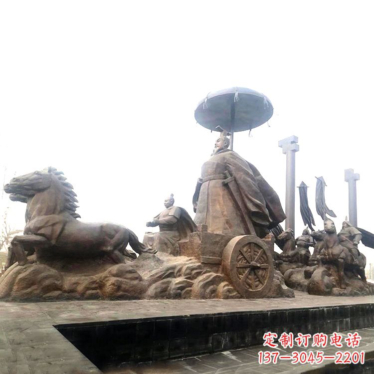 山西中国历史传奇汉武帝铜雕塑