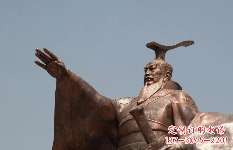 山西汉武帝古代人物铜雕