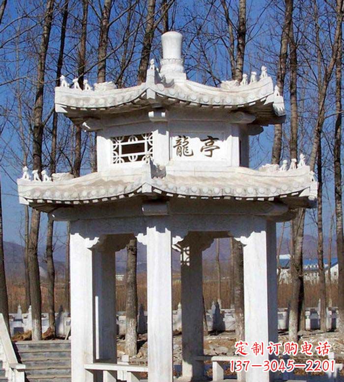 山西合肥双层石雕凉亭