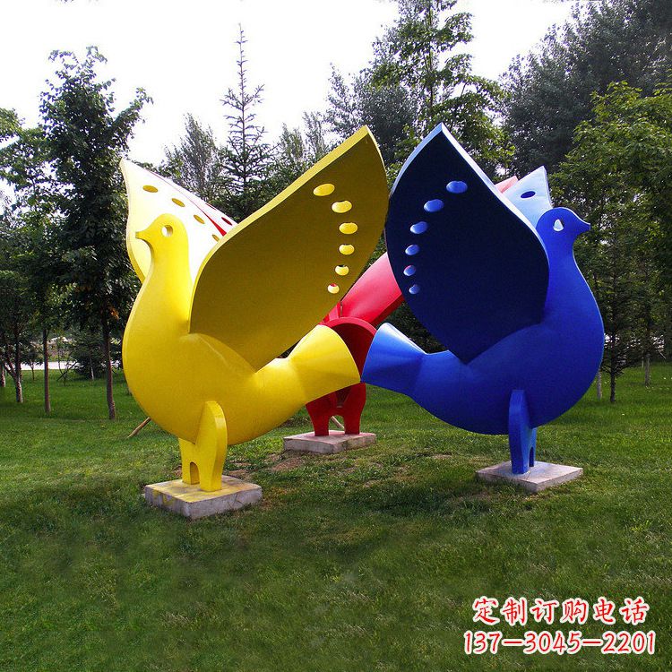 山西和平鸽雕塑图片大全