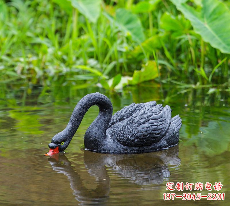 山西黑天鹅雕塑,水塘装饰摆件