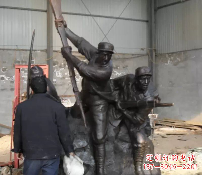 山西细腻精美的红军雕塑