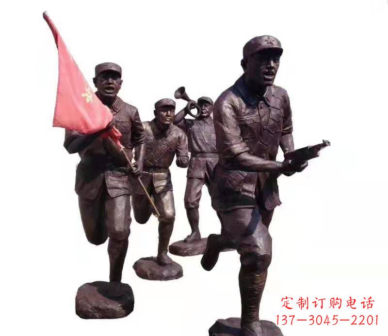 山西传承热血精神,纪念红军英雄:红军人物雕塑
