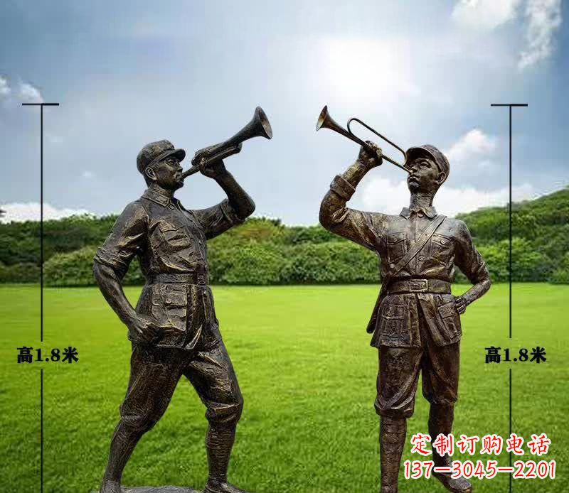 山西红色文化经典——红军铜雕