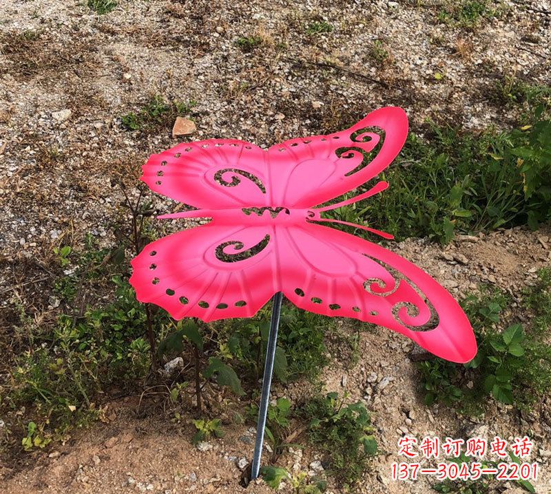 山西红色铁艺不锈钢蝴蝶插件