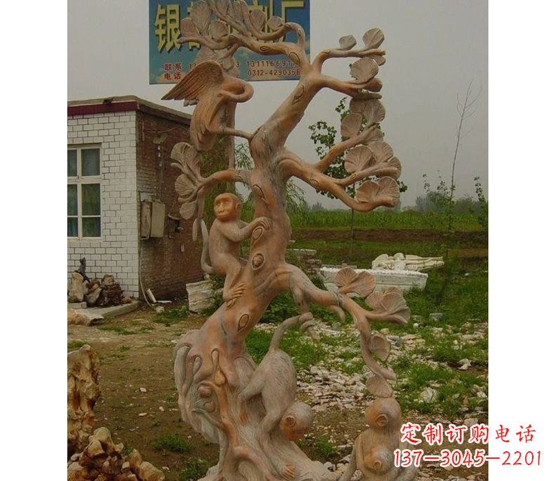 山西优雅灵动的猴子石雕