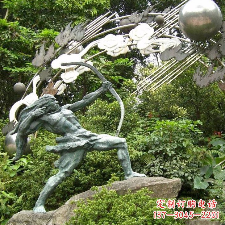 山西后羿射日雕塑