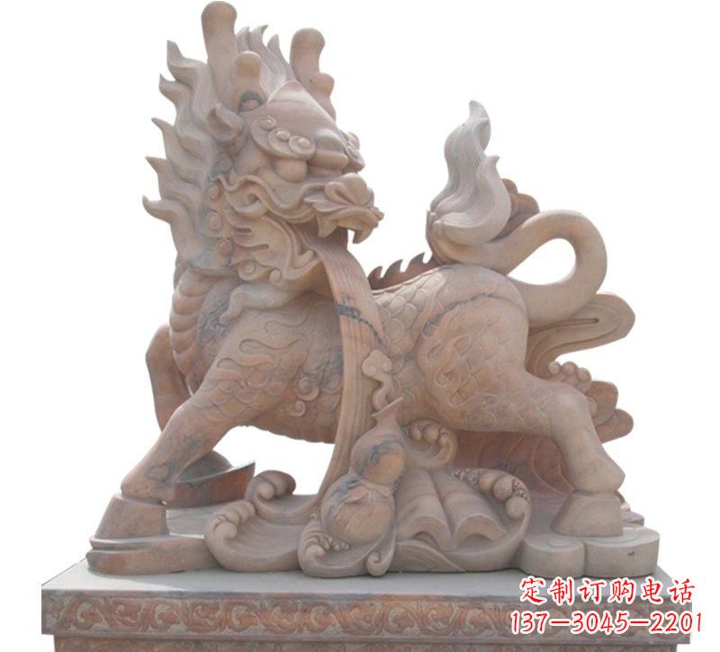 山西魅力十足的麒麟石雕