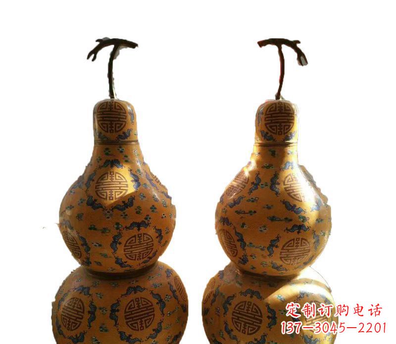山西传统文化精美葫芦铜雕