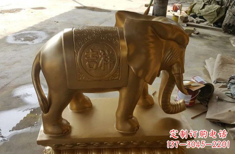 山西湖南玻璃钢仿铜大象雕塑,为您展示艺术之美