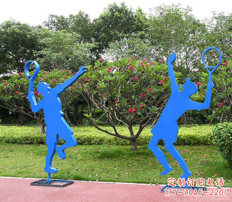 山西不锈钢羽毛球人物雕塑