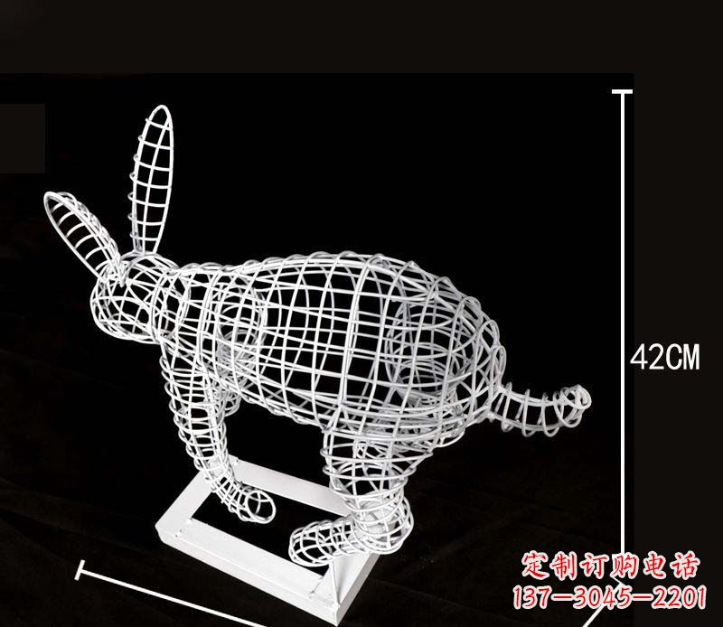 山西全新上市!不锈钢镂空兔子雕塑