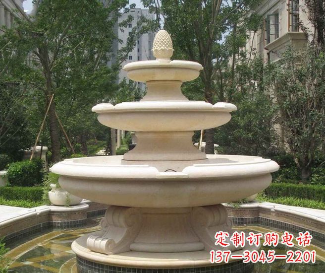 山西丰富精美的喷泉石雕