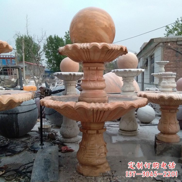 山西中领雕塑,精致风水球雕塑让你的院落更加精致