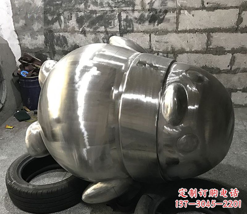 山西户外企鹅雕塑,古典艺术精细工艺美化空间