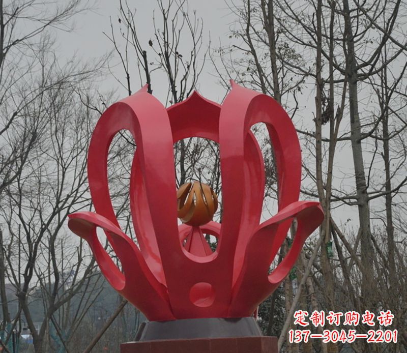 山西巧夺天工的紫荆花雕塑