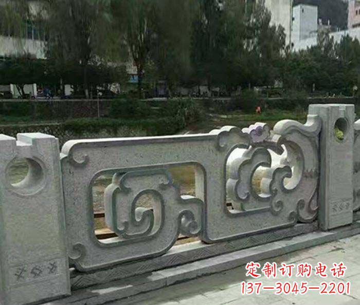 山西护城河建筑石雕栏板