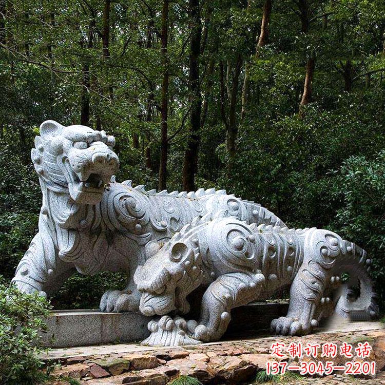 山西花岗岩老虎雕塑是中领雕塑定制厂家专门为客…