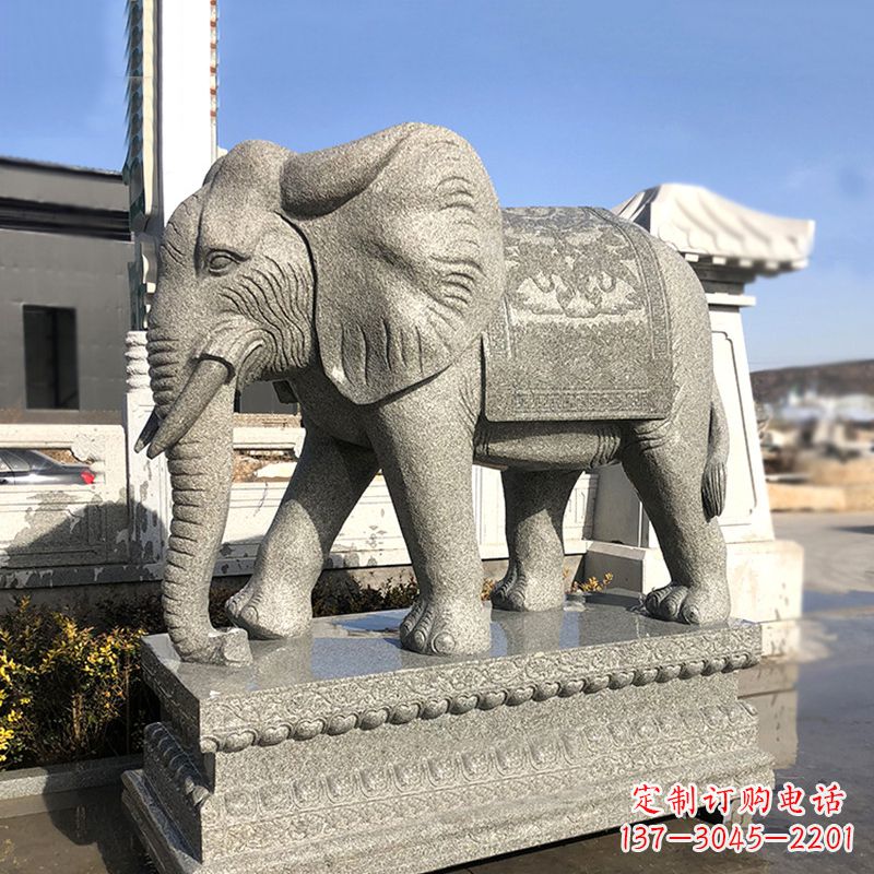 山西花岗岩大象石雕,融合古典与现代的艺术精品