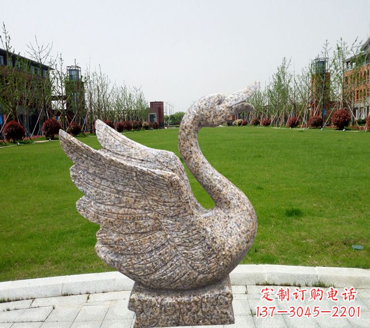 山西中领雕塑推出的浪漫喷水天鹅雕塑,它是一件…