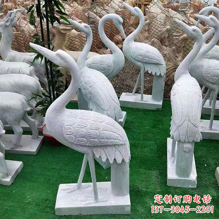 山西花岗岩仙鹤雕塑,给您的家增添浓浓的古典风情