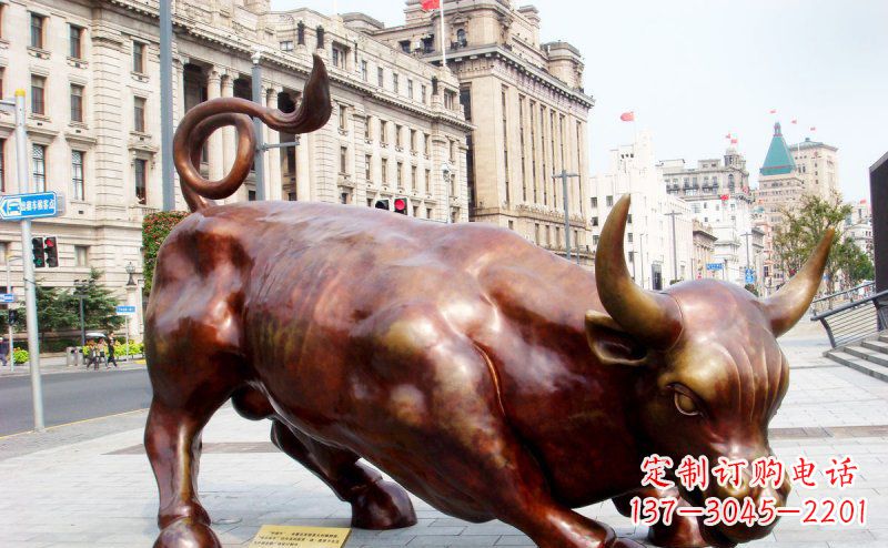 山西华尔街牛招财牛铜雕,拥有力量的象征
