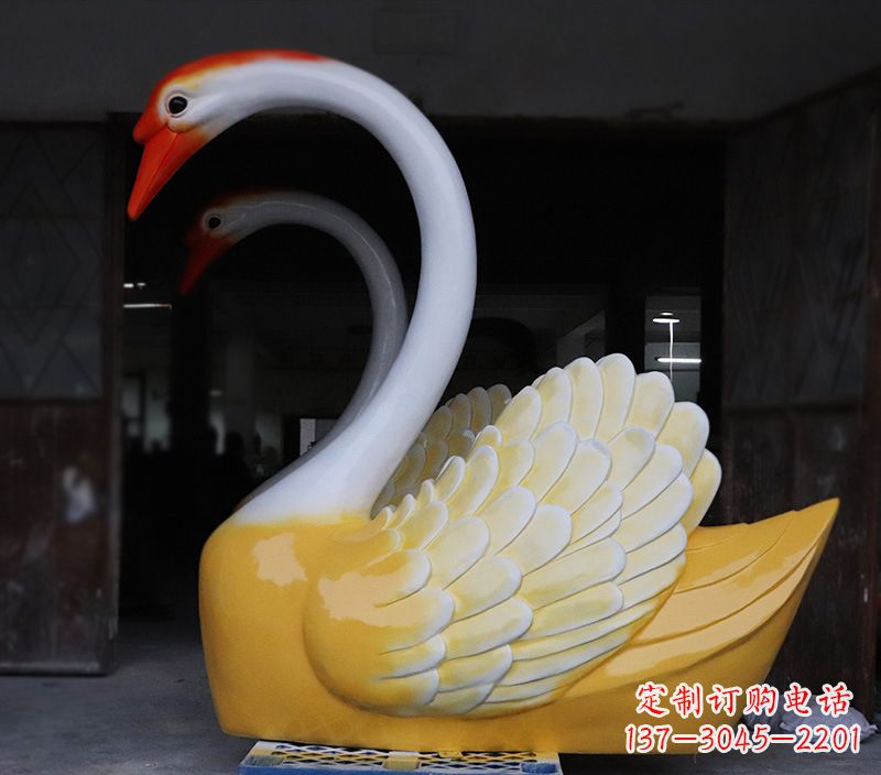 山西爱心天鹅雕塑,让你的爱永生