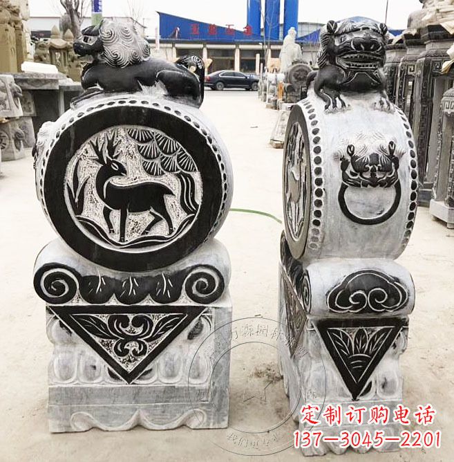 山西品质卓越的黄山石雕门墩石