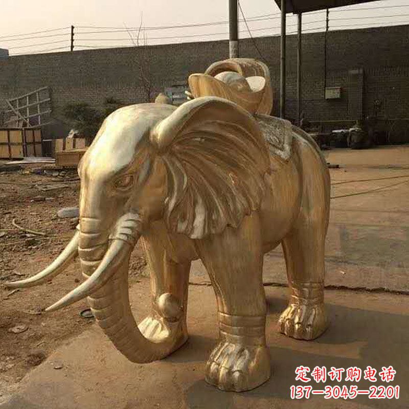 山西黄铜大象雕塑