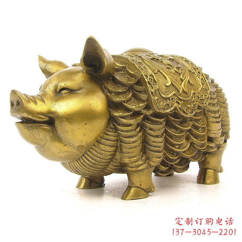 山西欢迎招财猪,用黄铜打造新年祝福