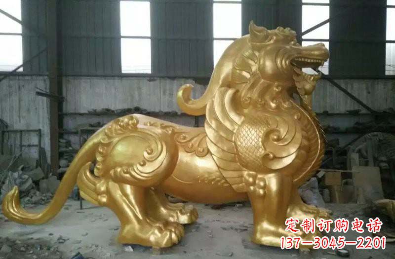 山西精致定制黄铜貔貅雕塑