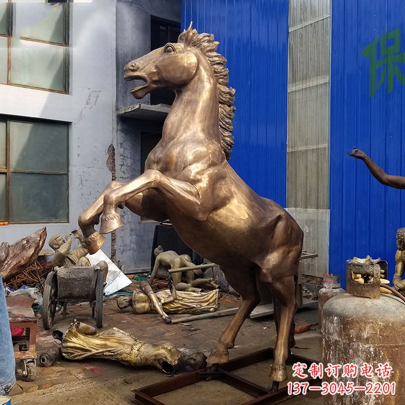 山西高端手工黄铜马雕塑