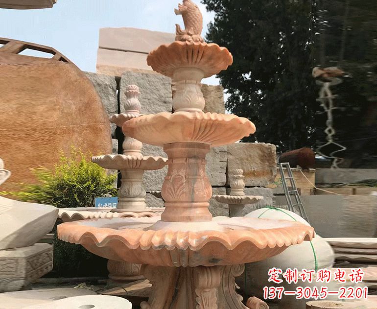 山西精美的黄锈石喷泉雕塑黄锈石喷泉雕塑是一种…