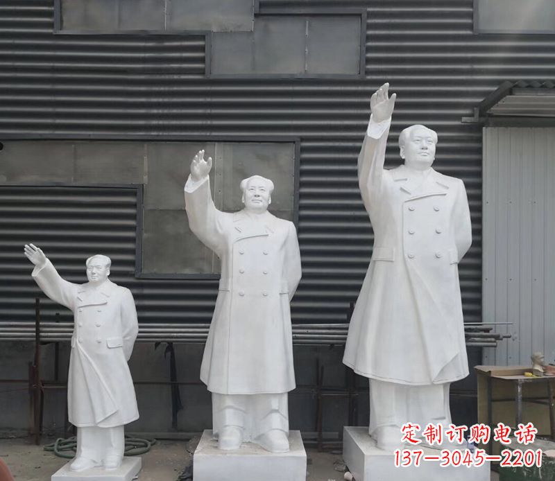 山西挥手毛主席校园伟人石雕