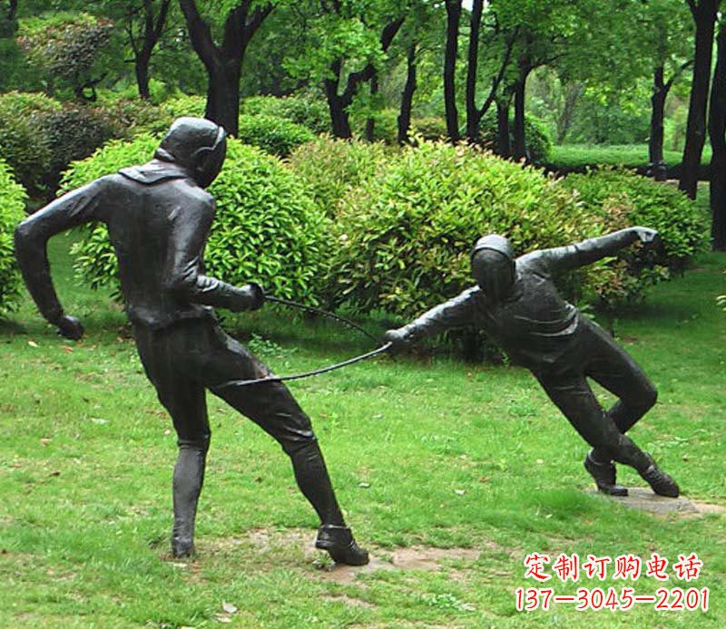 山西铜雕艺术,精美运动员雕塑