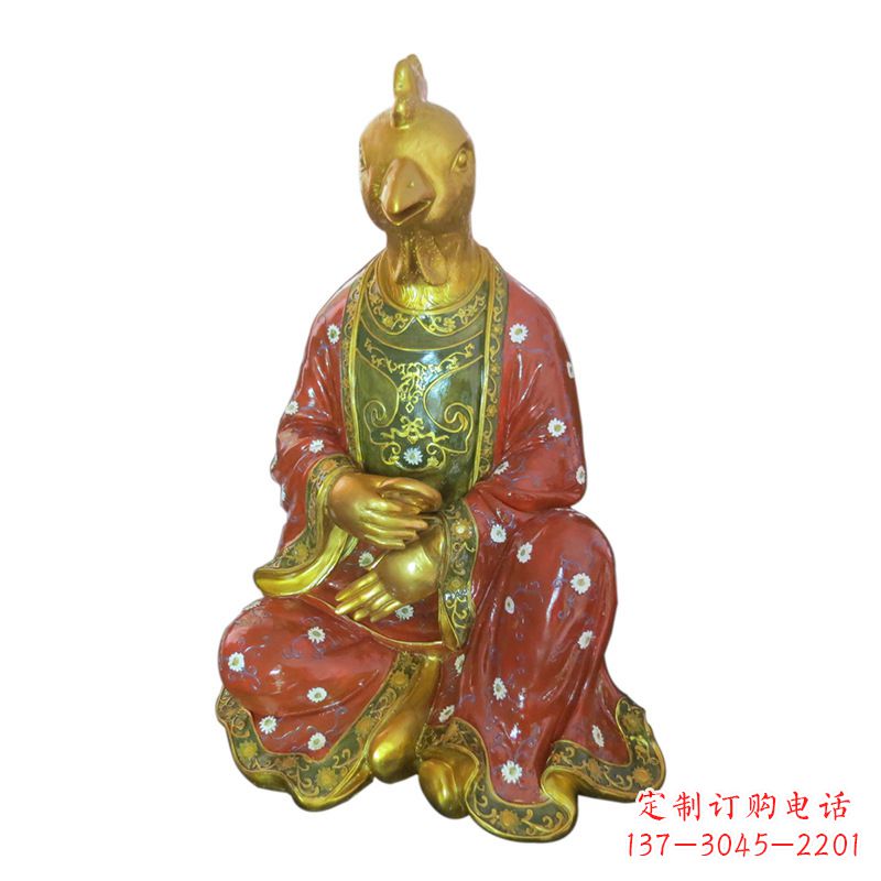 山西玻璃钢彩绘生肖雕塑