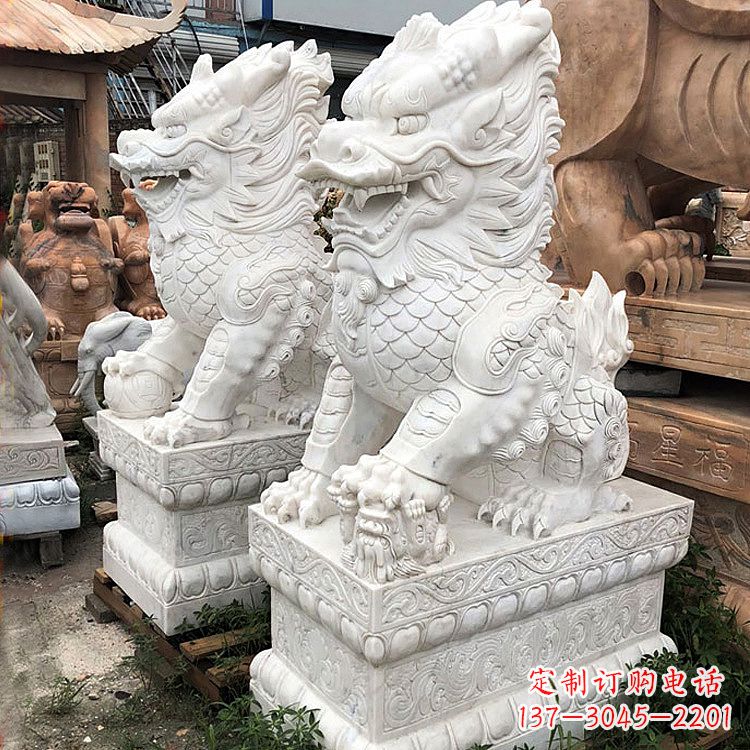 山西财富守护神:吉祥纳福麒麟石雕