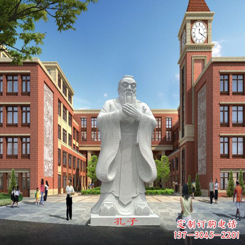山西高雅&别致的胶州东湖孔子雕像,精美之作
