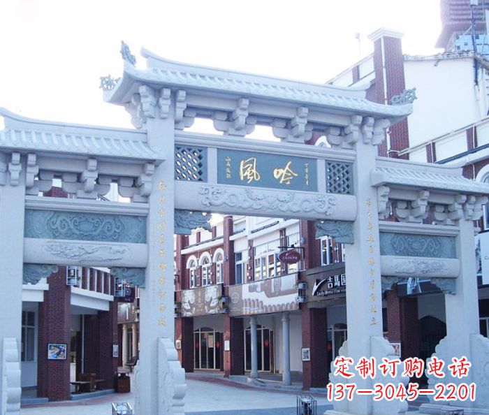 山西唯美传神的石雕牌坊