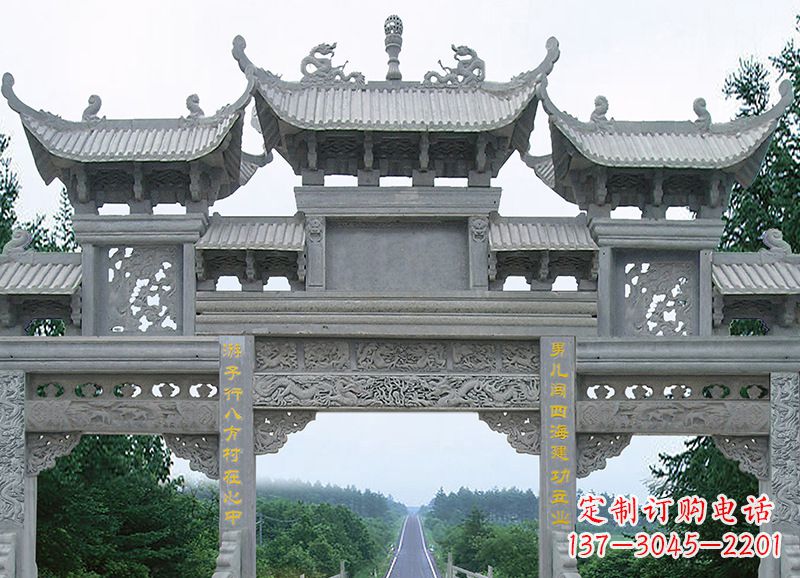 山西追求完美的金昌石雕牌坊雕塑