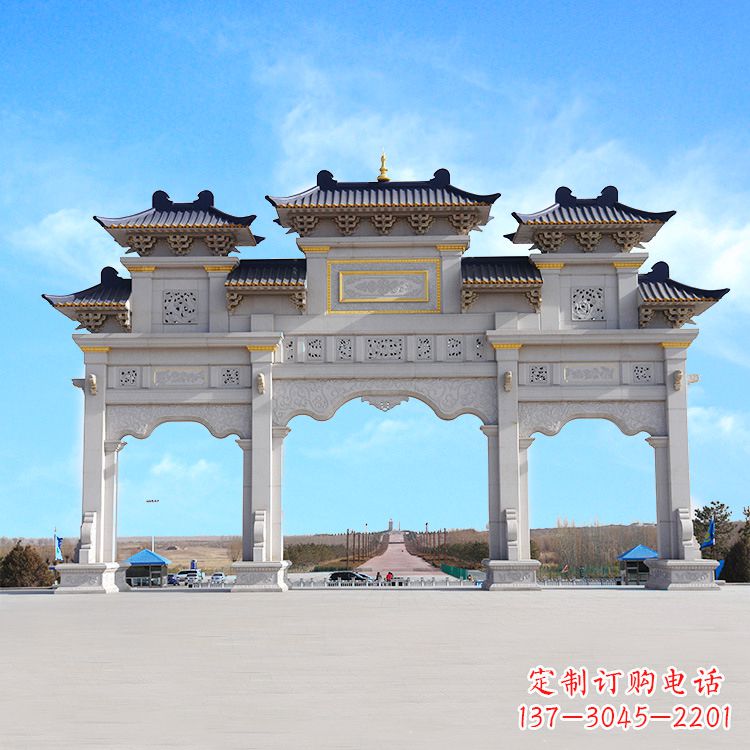 山西景区景点大门石牌坊